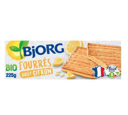 Biscuits fourrés citron BIO, Bjorg (225 g)