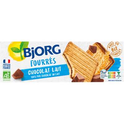 Fourrés chocolat au lait BIO, Bjorg (225 g)