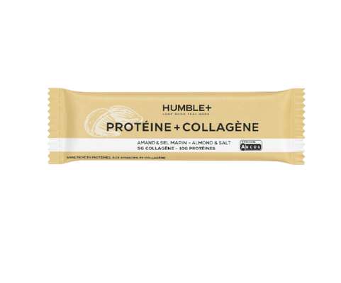 Barre protéinée au collagène amande et sel, Humble +  (45 g)