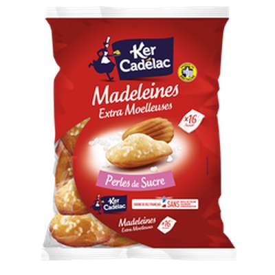 Madeleines perles de sucre, Ker Cadelac (x 16, 400 g)