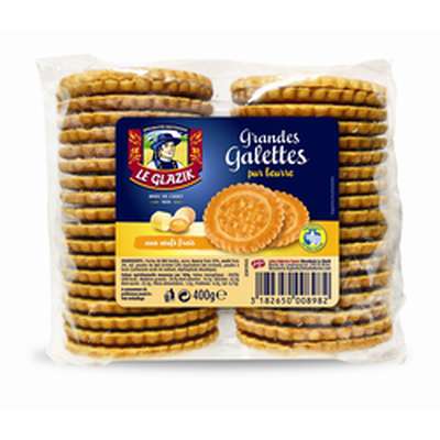 Grandes galettes Bretonnes pur beurre, Le Glazik (400 g)