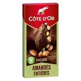 Chocolat noir aux amandes entières, Côte d'Or (180 g)
