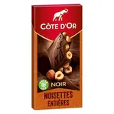Chocolat noir noisettes entières, Côte d'Or (180 g)