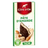 Chocolat noir fourré à la pâte d'amande, Côte d'Or (150 g)