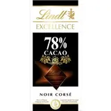 Chocolat Excellence noir voluptueux 78%, Lindt (100 g)