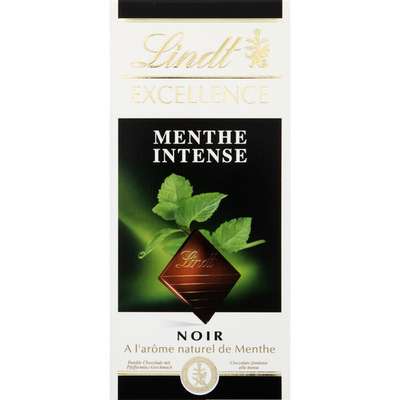 Chocolat noir menthe intense, Lindt (100 g)