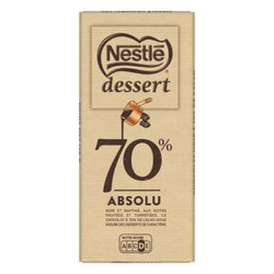 Chocolat noir absolu 70%, Nestlé dessert (170 g)