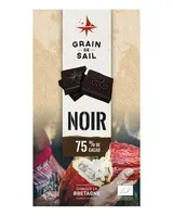 Chocolat noir 75% BIO, Grain de sail (100 g)
