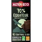 Chocolat noir équateur 70% BIO, Alter Eco (100 g)