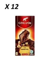 Chocolat au lait noisette, Côte d'Or 200 g (x12)
