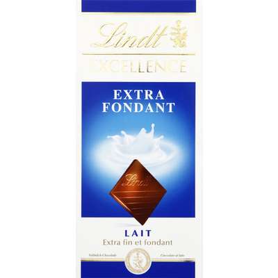 Chocolat au lait extra fondant, Lindt (100 g)