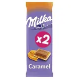 Chocolat au lait caramel fondant, Milka (2 x 100 g)
