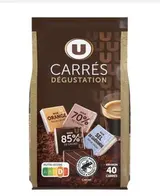 Chocolat carré dégustation 4 variétés, U (200 g)