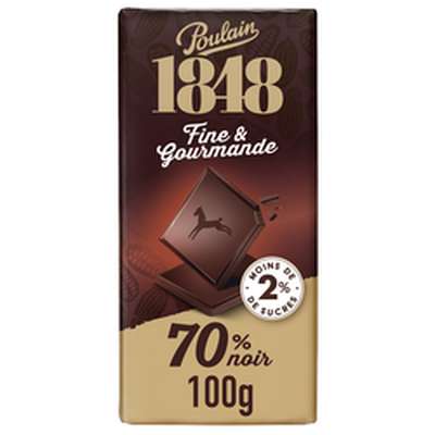 Chocolat fine & gourmande 70% noir, Poulain (100 g)