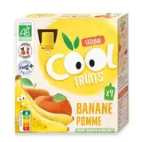 Gourdes Cool Fruits - Banane Pomme de Provence Acérola BIO, Vitabio (4 x 90 g)