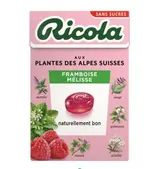 Bonbons framboise mélisse sans sucres, Ricola (50 g)