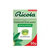Bonbons eucalyptus sans sucre avec stévia, Ricola (50 g)