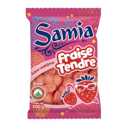 Bonbons halal fraise, Samia (200 g)