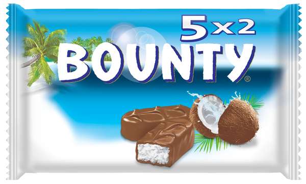 Bounty  (5 x 2 barres, 285 g)
