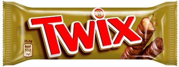 Barre chocolatée et caramel, Twix (50 g)