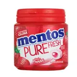 Chewing-gum sans sucre pure fresh goût fraise, Mentos (50 dragées)