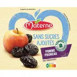 Compote pomme pruneau sans sucres ajoutés, Materne (4 x 100 g)