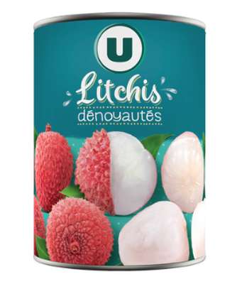 Litchis dénoyautés, U (565 g)