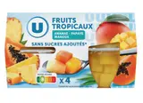 Coupelles fruits exotiques sans sucre ajoutés, U (4 x 113 g)