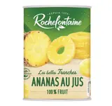 Tranches entières d'ananas au jus, Rochefontaine (340 g)