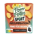 Gourdes récupération pomme pêche brugnon, Pom'potes sport (4 x 90 g)
