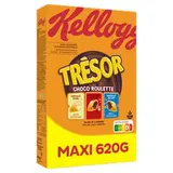Céréales Trésor choco roulette mix 3 saveurs, Kellogg's (620 g)