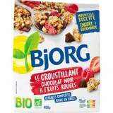 Céréales croustillant chocolat noir fruits rouges BIO, Bjorg (450 g)