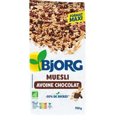 Muesli avoine chocolat BIO, Bjorg (750 g)
