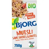 Céréales muesli bio sans sucres ajoutés BIO, Bjorg (750 g)