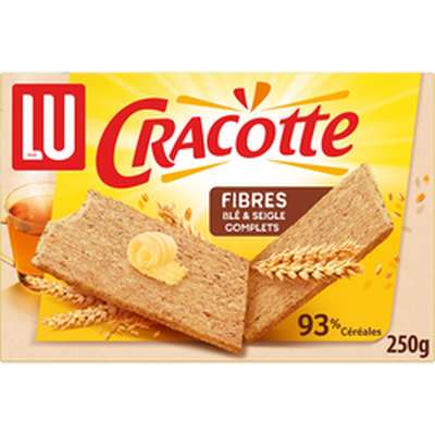 Cracotte aux fibres et céréales complètes, Lu (250 g)
