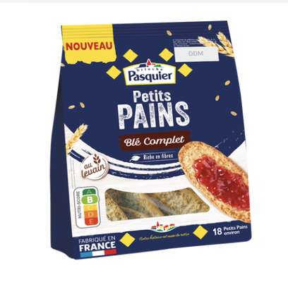 Petits pain grillés au blé complet, Pasquier  (225 g)