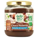 Pâte à tartiner chocolat noisettes réduite en sucres BIO, Jardin Bio (350 g)