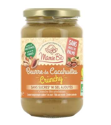Beurre de cacahuète crunchy BIO, Mamie BIO (350 g)