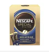 Café décaféiné spécial filtre, Nescafé (25 sticks)