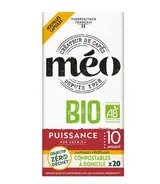 Café capsules Puissance compostable à domicile BIO, Méo (x 20)