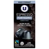 Café capsules espresso fortissimo compatible Nespresso, U  (x 20)