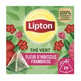Thé vert Hibis/framboise, Lipton (x 20)