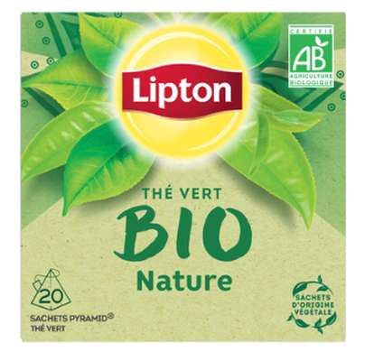 Thé Vert Nature BIO, Lipton (x 20 sachets)