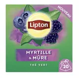 Thé vert myrtille et mûre, Lipton (x 20 sachets)