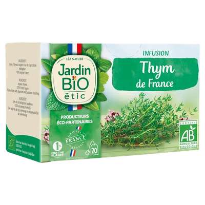 Infusion thym BIO,  Jardin Bio (20 sachets)