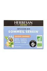 Infusion Sommeil serein mélisse et passiflore BIO, Herbesan (20 sachets)