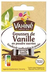 Gousses de Vanille en poudre sucrées, Vahiné  (8 g)