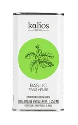 Huile d'olive infusée au basilic, Kalios (25 cl)