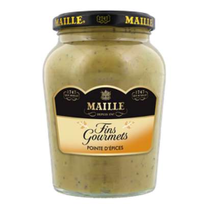 Moutarde fins gourmets et pointe d'épices, Maille (340 g)