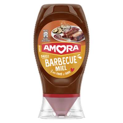 Sauce barbecue au miel flacon souple, Amora (282 g)